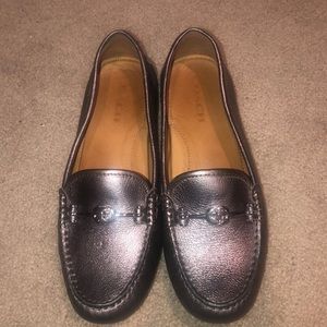 Coach style ARLENE sz 10 silver driving moccasins